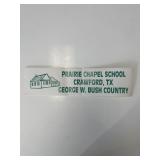 Prairie Chapel School bumper sticker