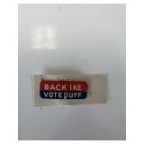 Back Ike Vote Duff lapel