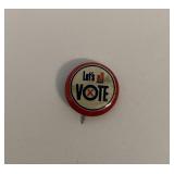 Lets all Vote vintage pin
