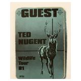 Ted Nugent Wildlife Tour 1981 Backstage Pass