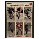1993 Raiders Football Uncut Card Sheet