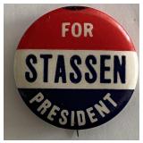 Harold Stassen for President pin