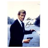 James Bond 007 Roger Moore facsimile signed ...