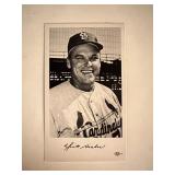Dick Sisler facsimile signed photo. 3x5 inches