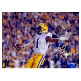 LSU Tigers Ja'Marr Chase facsimile signed  photo