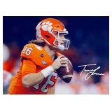 Clemson Tigers Trevor Lawrence facsimile signed...