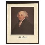 2nd President John Adams Facsimile Signed Photo...
