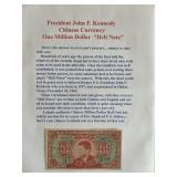 John F. Kennedy Authentic Chinese Hell Note