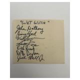 Wet Willie band signature sheet