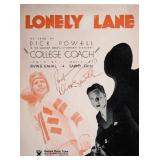 Dick Powell signed sheet music
