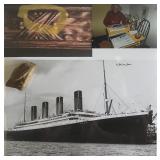 Titanic staircase fragment and signed photo...
