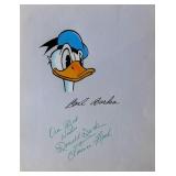 Sketch of Donald Duck Signed by Carl Barks