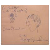 George Gershwin and Ira Gershwin signature slip