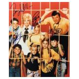 The Brady Bunch signed cast photo