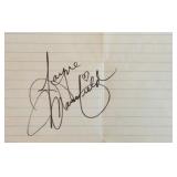 Jayne Mansfield signature slip