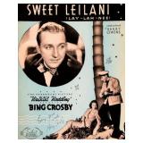 Bing Crosby signed sheet music