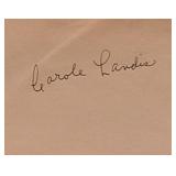 The Ping Girl Carole Landis signature slip