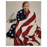 US President Donald Trump signed photo