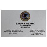 Barack Obama State Senator business card