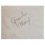 Groucho Marx signature slip