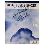 Carl Perkins signed Blue Suede Shoes sheet music