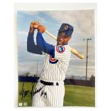 Cubs player Kevin Roberson signed photo.