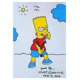 Matt Groening Simpson Family drawn and signed...