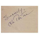 Cole Porter signature slip