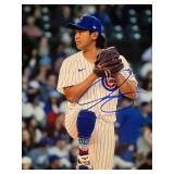 Chicago Cubs pitcher Shota Imanaga signed photo