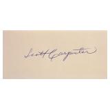 Astronaut Scott Carpenter signature slip
