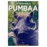 The Lion King Seth Rogen facsimile signed movie...