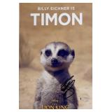 The Lion King Billy Eichner facsimile signed...