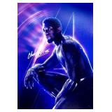Black Panther Chadwick Boseman facsimile signed...