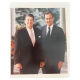 Ronald Reagan and George H.W. Bush vintage photo