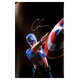 Captain America Chris Evans facsimile signed...