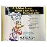 The Five Man Army 1969 1/2 sheet vintage movie...
