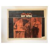 Hot Spell original 1958 vintage lobby card
