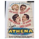 Athena 1954 vintage movie poster