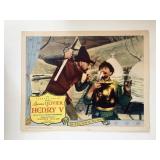 Henry V  original 1948 vintage lobby card