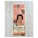 Glory original 1955 vintage insert movie poster