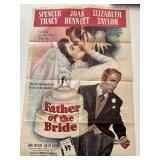 Father of the Bride 1950 vintage movie poster