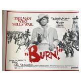Burn! 1969 vintage movie poster