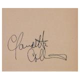 Claudette Colbert signature slip