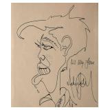 Michael Jackson original hand drawn signed sketch
