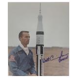 Walt Cunningham signed Apollo 7 photo