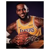 LA Lakers LeBron James signed photo