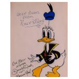 Donald Duck sketch signed by Walt Disney &...