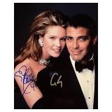 Elle Macpherson and George Clooney Signed Photo