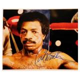 Rocky Carl Weathers signed movie still photo