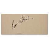 Bud Abbott signature slip